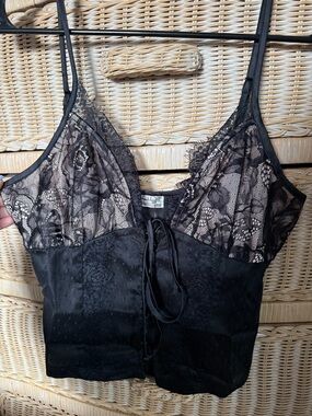 Free People Intimacy Black Lace Camisole Tank